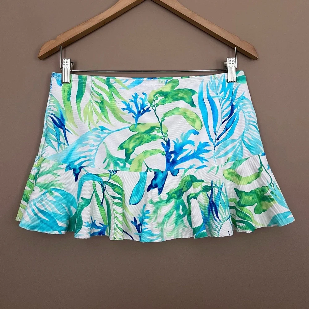 {Tommy Bahama} Island Cays Seafrond Rashguard & Swim Skort - Womens Small